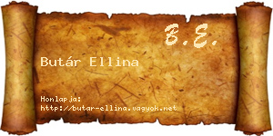 Butár Ellina névjegykártya